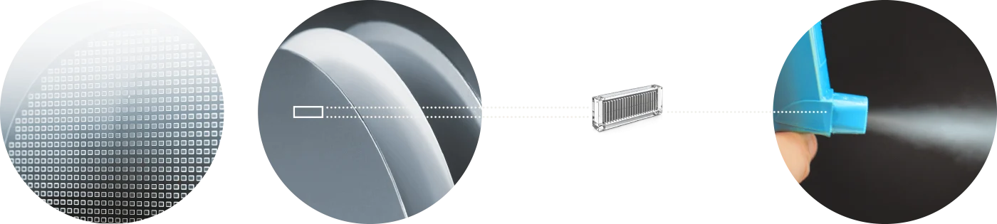 How wafers are turned into microcomponents for soft mist inhalers