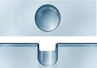 Blind holes